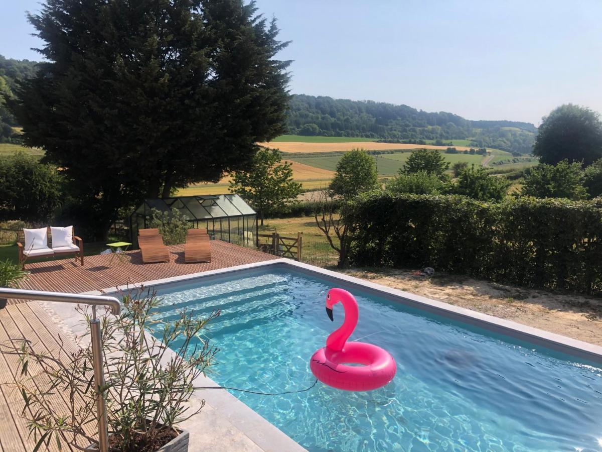 Gite Piscine Jacuzzi Privatises Clos Valentin Freulleville Exterior photo
